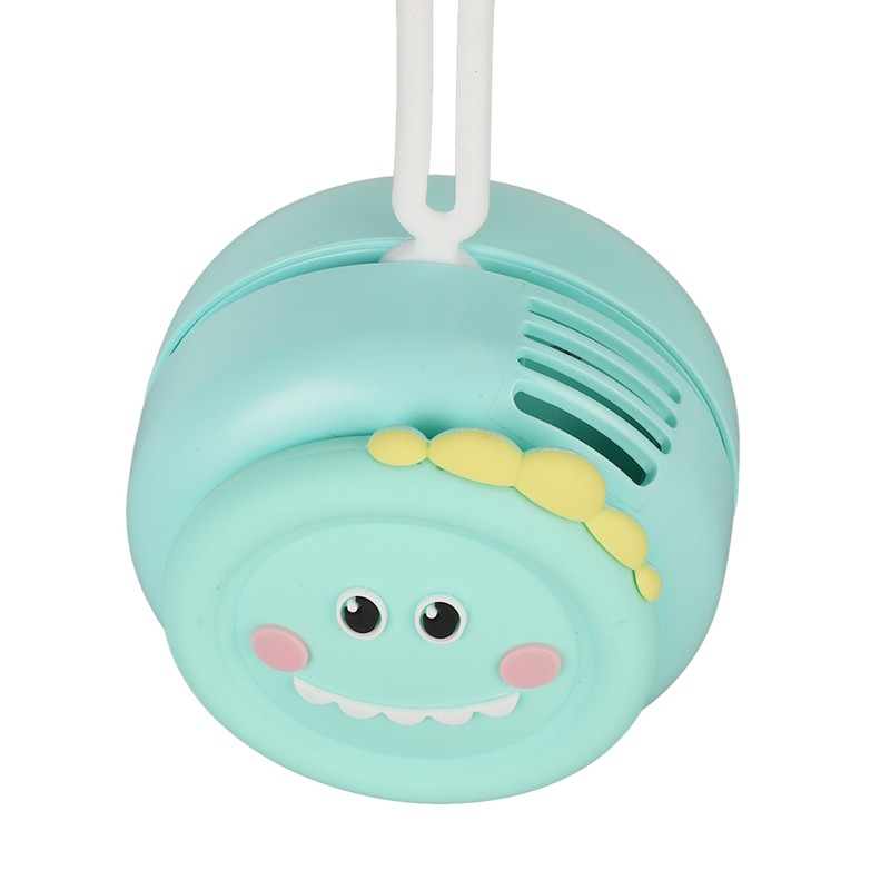 Necklace Fan Cartoon Silicone 3 Speed Mode USB Charge 800mAh
