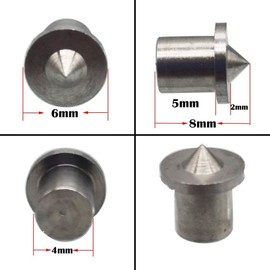 CESFONJER 4mm Dowel Markers, Marking Punch for Woodworking Dowels, Dowels. Woodworking Drill Bit Alignment Tool Point Mark for Dowels (10 Pieces of Each Size) (Solid)