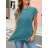 AUTOMET Womens Tops Summer Basic T Shirts Business Casual Loose