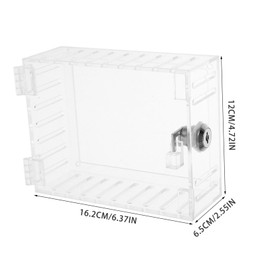 COHEALI 1 Set Thermostat Lock Box with Keyed Design Transparent Thermostat Cover for Wall Mounted Units Easy Installation Compact Protection for Homes and Offices