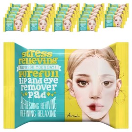 Arial Relieving Purefull Lip & Eye Remover Pads 30p, 55g, 25 pcs / 아리얼 릴리빙 퓨어풀 립앤아이 리무버 패드 30p, 55g, 25개