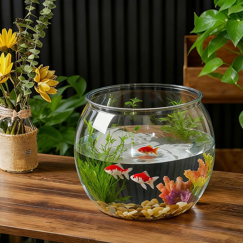 Geelin 5 Gallon Plastic Fish Tank Large Bowl Shatterproof with