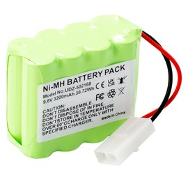 UNIKARO 9.6 V 3200 mAh NI-MH Battery Pack, Rechargeable AA RC Car Battery, with USB Charging Cable, KET 2P Connector for Remote Controlled Trucks, Excavators, Lighting, Power Tools