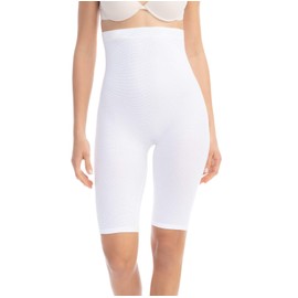 FarmaCell 113 Shorts High Waist Massaging Reducing Pants Anti Cellulite, White