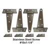 QCAA Stainless Steel Extra Heavy Tee Hinge, 6" x 2.5mm,
