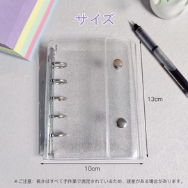 ISHR Seal Notebook, Transparent M5, Binder, Sticker Notebook, Removable, Clear Binder, Micro 5, Replaceable, Pre-Latch Book, Sticker Mount, Seal Storage, Accessories Organization, Girls, Popular Goods
