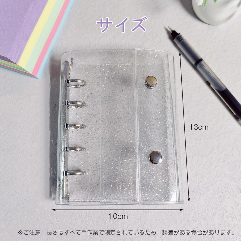 ISHR Seal Notebook, Transparent M5, Binder, Sticker Notebook, Removable, Clear