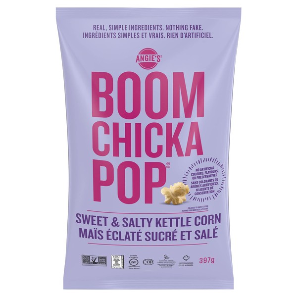 Angie’s BOOMCHICKAPOP® Ready-to-Eat Popcorn - Sweet & Salty Kettle Corn (397g, 1 Count)