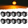 Partsam 10 Pcs 3/4 Inch Amber Round LED Lights, DOT