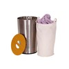 Household Essentials 7081-1 Round Metal Laundry Hamper - Removable Liner