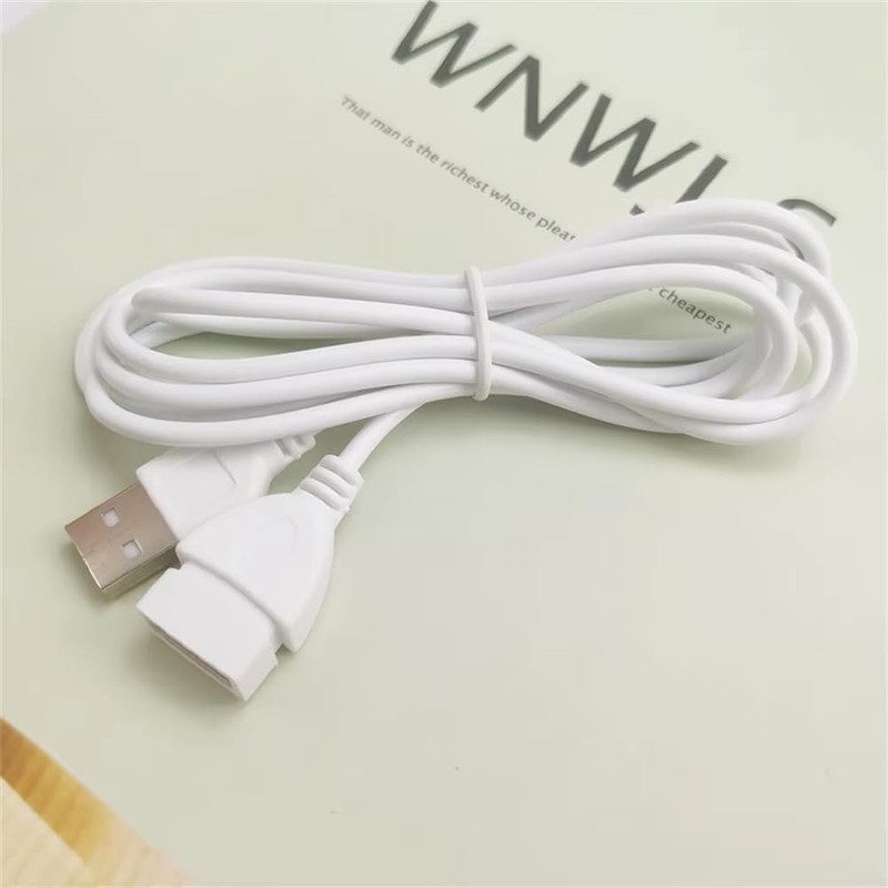 RecDec 2 Pack USB Extension Cable White 5Ft 2Pin 20AWG