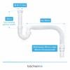 Bächlein Flexible Pipe Siphon for Kitchen Sink, Odour Trap without