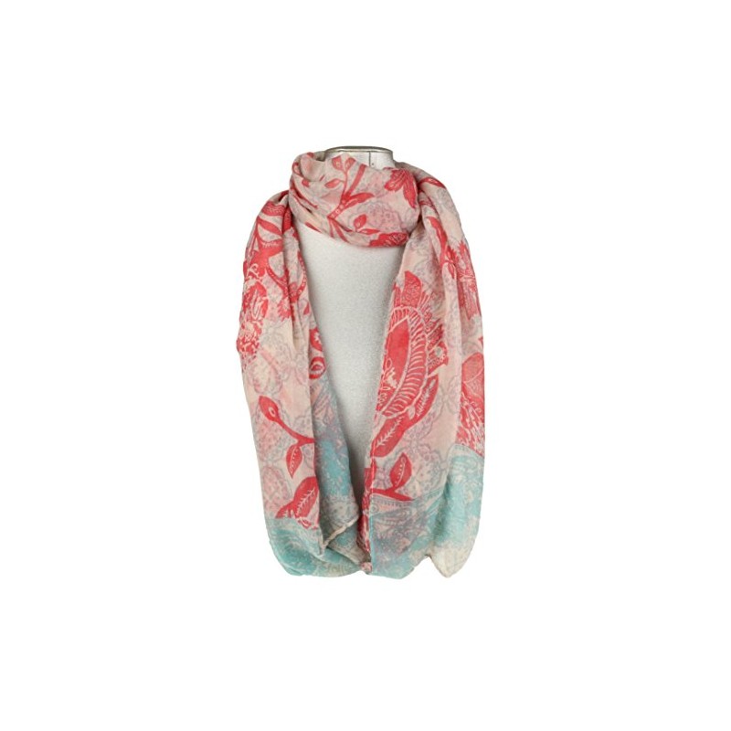 Girly Handbags Ladies Scarf One Size M Coral Red, coral