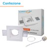 Door in ceramic plaster recessed spotlight square slim for suspended