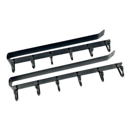 6 Hooks Metal Hanging Rack Holder Under Shelf Mug Cup Cupboard Kitchen Organizer,Coat Hanger,Coat Hooks,Hook Organizer for Kitchen Set of 2