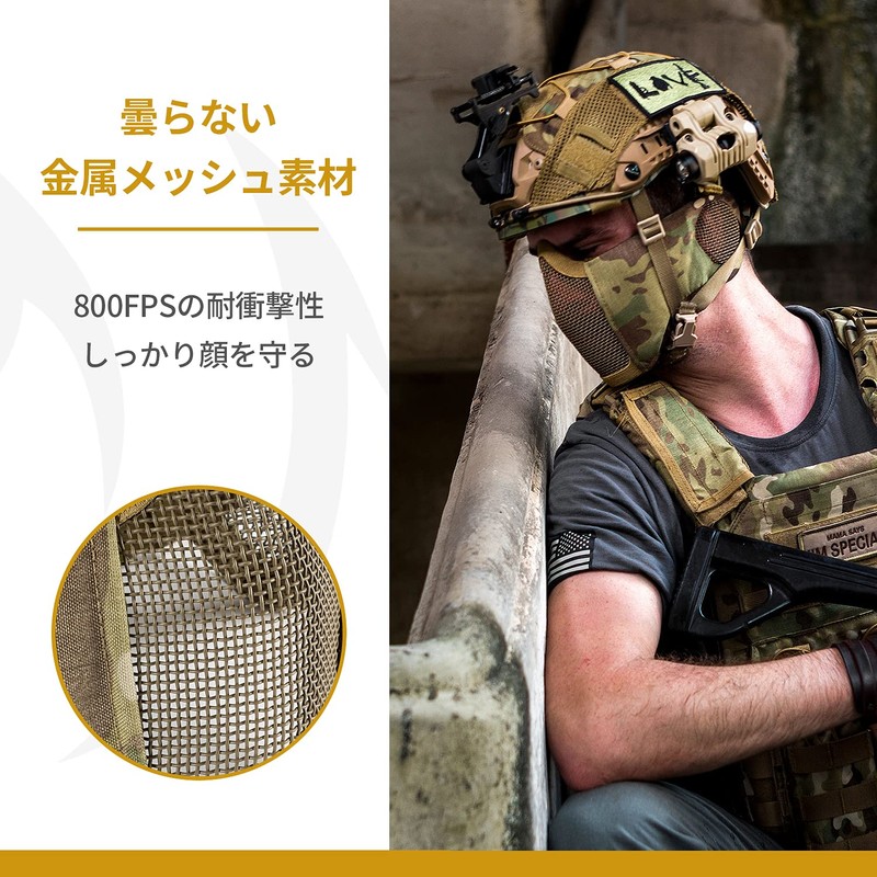 OneTigris Mesh Half-face Mask with Ear Guards, Does Not Fog