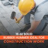 16oz Rubber Mallet Hammer Set with 35mm Double Faced Soft