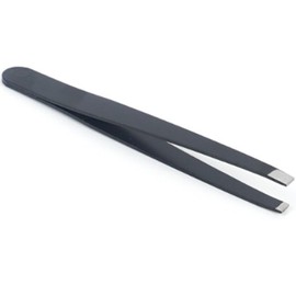 Straight black metal precision tweezers beauty tweezers for trimming gray hair and eyebrows / 일자형 블랙메탈 정밀쪽집게 미용핀셋 흰머리눈썹정리