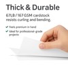 Woodlake White Cardstock Paper, 67lb/167gsm Index Card stock, Multi-Purpose paper,