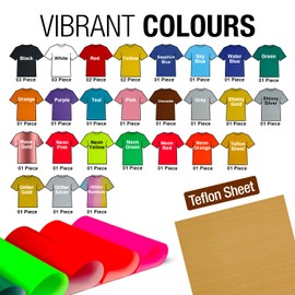 VEGIXO Heat Transfer Vinyl Sheets - Pack of 32 Pcs, 12"x10" Iron on Vinyl for Cricut & Cricut Heat Press, HTV Vinyl is Easy to Cut & Weed, Design Your T-Shirts & Crafts with Cricut Vinyl