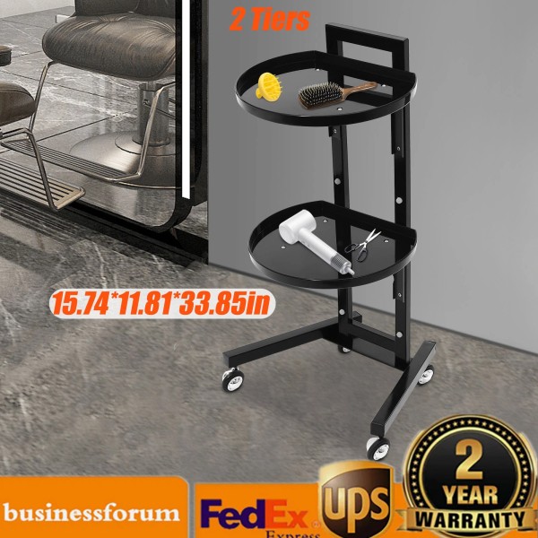 Unbranded 2 Tiers Salon Spa Barber Rolling Trolley Storage Cart