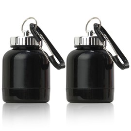 XPEX Pack of 2 100 ml Powder Dispenser, Protein Powder Container, Protein Keychain Protein Powder Storage Funnel for Protein Powder with Carabiner Suitable for Fitness Enthusiasts