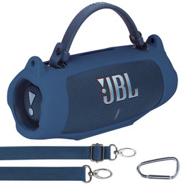 Lebakort Silicone Cover Compatible with JBL Charge 6 Portable Speaker (Blue Cover)