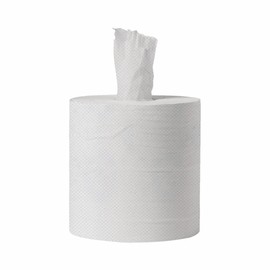 Jumbo 2 PLY / 525 Sheets Centrefeed White Tissue Paper Roll | Strong and Absorbent Tissue Paper | Cleaning Wipe White Towel | Perfect for Commercial & Kitchen Use (45)