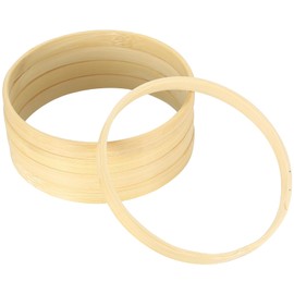 Fulushouxi Set of 5 Dream Catcher Rings Set, Wooden Rings for Crafts, Bamboo Flower Wreath, Macrame Rings for DIY Dream Catcher, Wedding Wreath, Wall Hanging Decoration (5 Pieces - 20 cm)