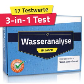 Aquakaiser 3-in-1 Water Test for Drinking & Tap Water - Laboratory Analysis on 17 Test Values - Sampling Kit with Postage
