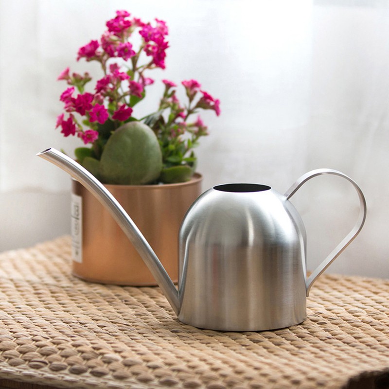 500ml Stainless Steel Indoor Outdoor Watering Can Garden Plant Flower