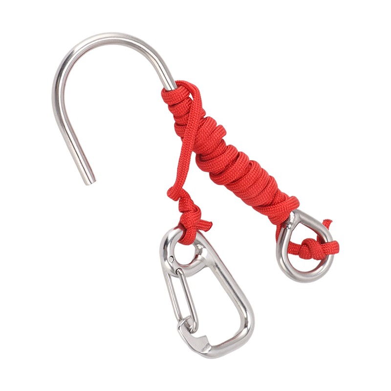 Diving Stainless Steel Single Hook Diving Reef Hook with Lanyard