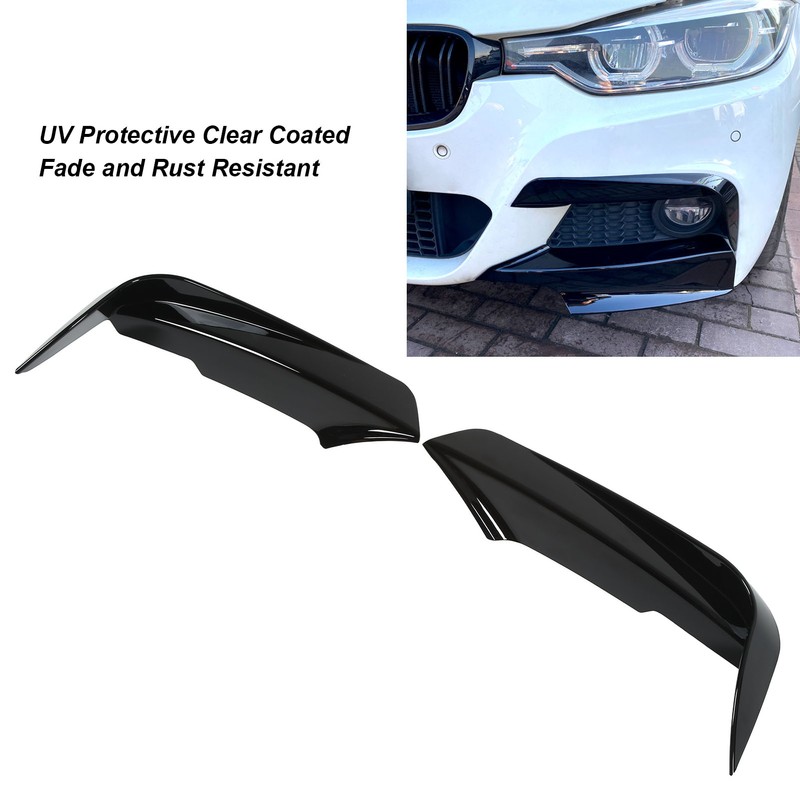 2pcs Front Bumper Vent Canard Splitter Left Right ABS Wind