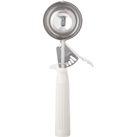 Winco Ice Cream Disher con mango de marfil, tamaño 10