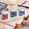 Eacam 2 Holes Electric Pencil Sharpener Multi-Functional Automatic Electric Pencil