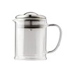 casaWare Double Wall Borosilicate Glass Tea pot with Strainer Lid