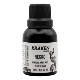 KRAKEN - Pintura profesional para cuero, sintéticos y textiles - Colores Básicos (Negro)