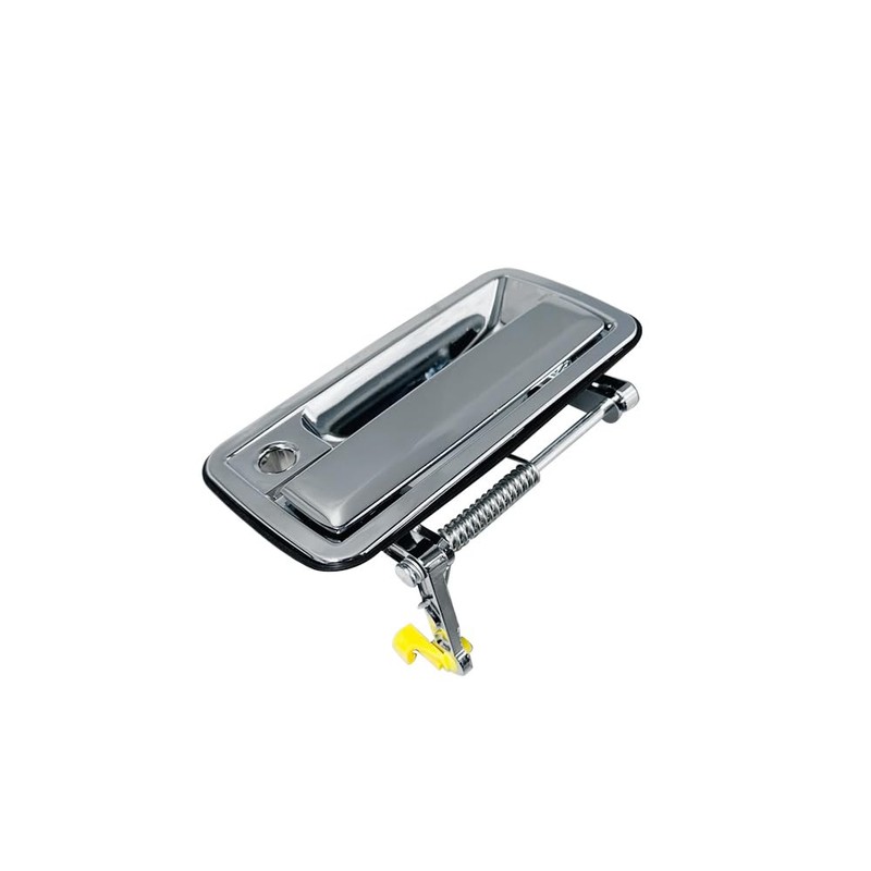 HUYILUN0104 Chrome Half Metal 1 Pair Front Exterior Door Handle