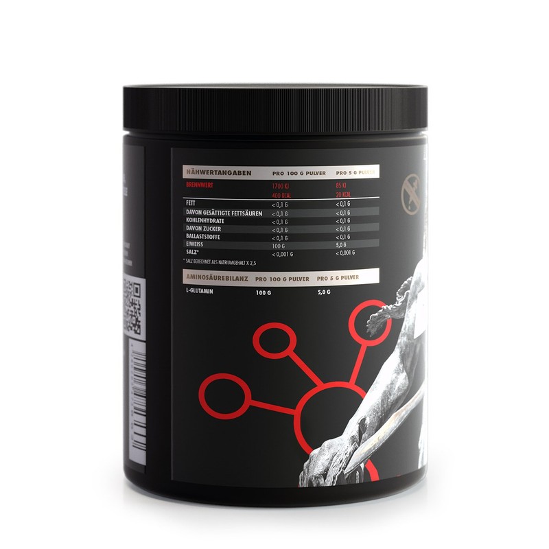 Big-Zone L-GLUTAMIN 100% Pulver hochdosiert - Made in Germany 500g