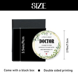 Doctor Christmas Tree Ornament Ceramic Ornament Keepsake Double-Sided Printing with Golden String,Great Doctor