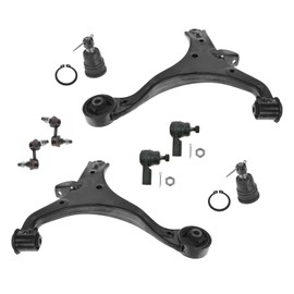 Front Steering & Suspension Kit Ball Joint Control Arm Sway Bar Stabilizer Link Tie Rod Compatible with 2001-2005 Honda Civic