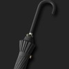 16 Bone Long Handled Umbrella Leather Handle Rain and Shine
