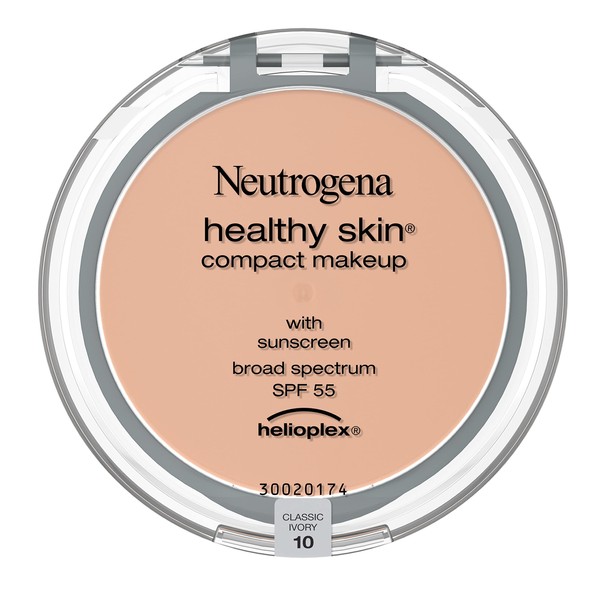 Neutrogena Healthy Skin Compact Lightweight Cream Foundation Makeup with Vitamin E Antioxidants, Non-Greasy Foundation with Broad Spectrum SPF 55, Natural Beige 60, .35 oz