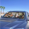 Aplkyhs Frog Car Sun Shade Couple Frog Driving Car Windshield