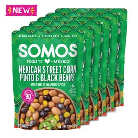 SOMOS Mexican Street Corn Pinto & Black Beans 10oz (Pack of 6)
