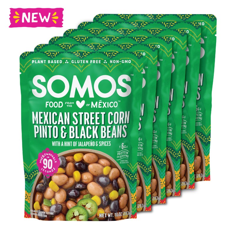 SOMOS Mexican Street Corn Pinto & Black Beans 10oz (Pack