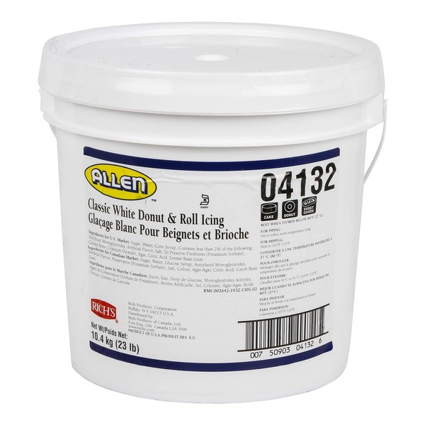 Rich's JW Allen White Donut for Donuts Rolls & more Pail Icing, 368 Ounce