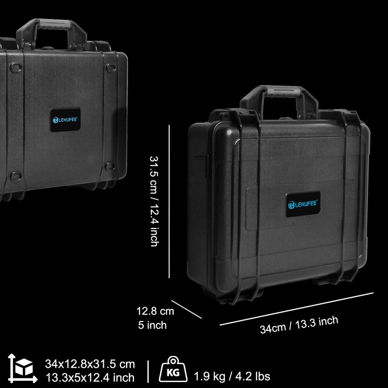 Lekufee Waterproof Hard Carrying Case for DJI Mini 4 Pro/4/3