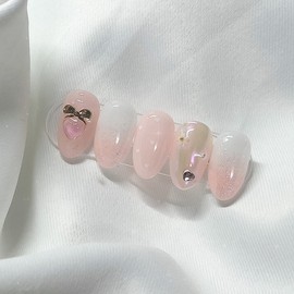 [Handmade Nail Tips] Peony Bloom Nail Tips - Mini Oval / [수제네일팁] 피오니블룸 네일팁 - 미니오벌