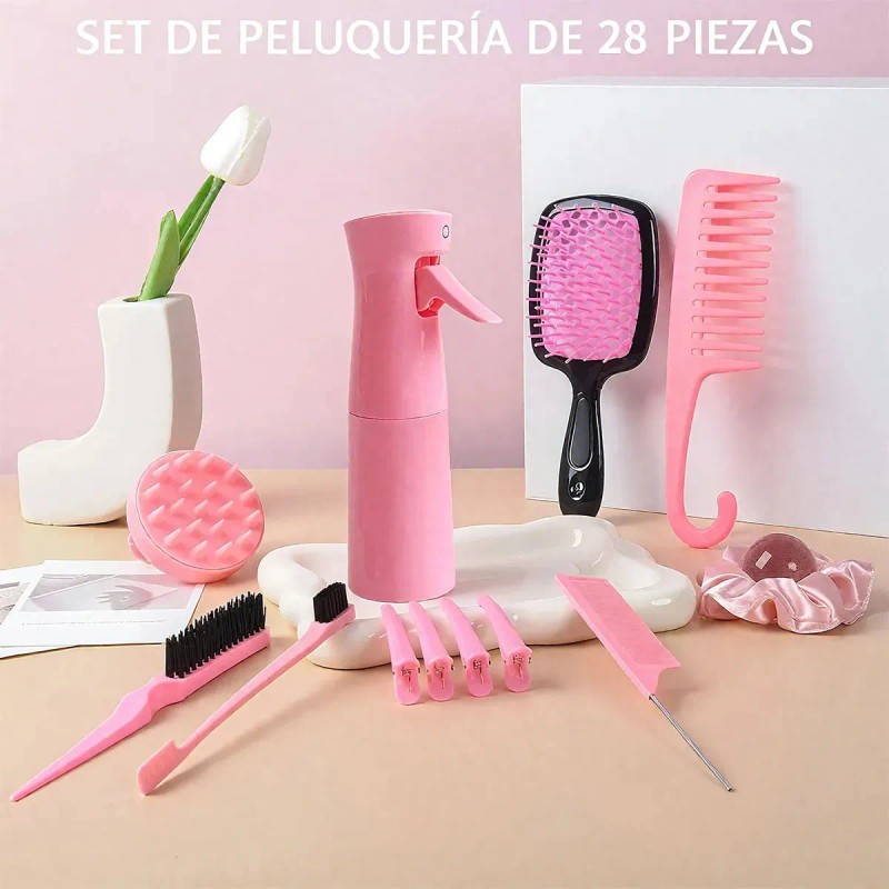 28 Kit Peines Regadera Pinzas De Cabello De Peines Cepillo
